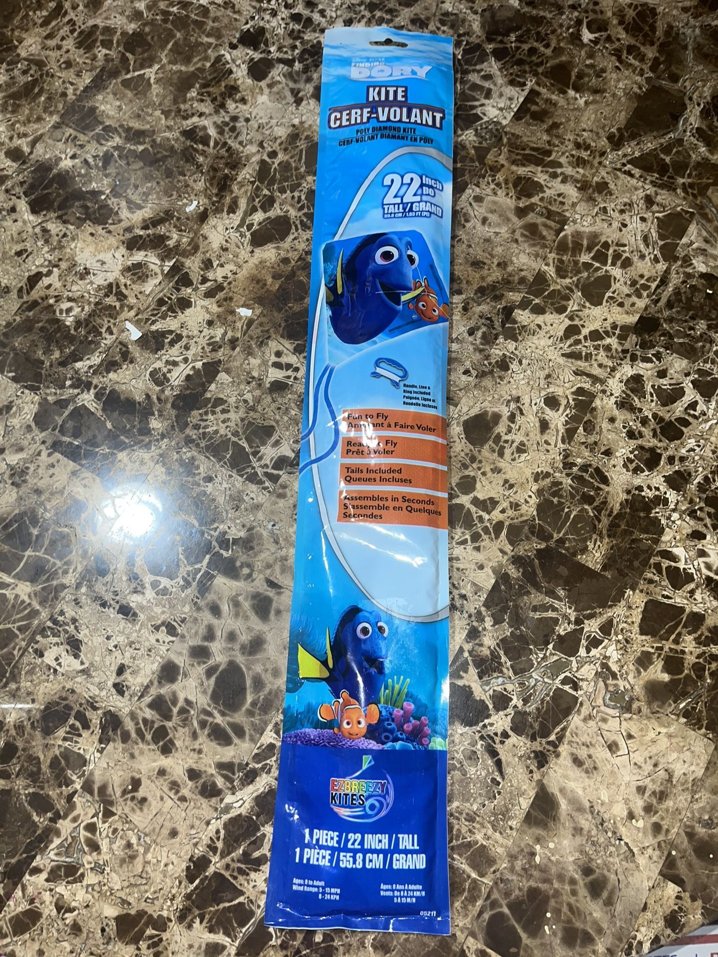Disney Pixar Findng Dory Kite Poly Diamond 1 Pc 2016 22 in Tall BRAND NEW