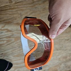 Fox Racing Main Motocross Goggles Orange - Psychedelic Strap - MX ATV MTB - CLEAN