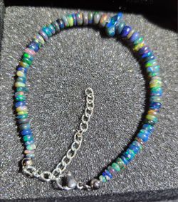 100% Genuine Ethiopian Black  Opal Bracelet