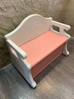 LITTLE TIKES VICTORIAN BENCH TOY CHEST STORAGE BOX BENCH RARE