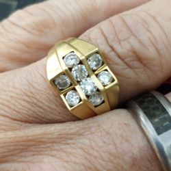 Big Reduc..3850$-3200...Real 8x(1/3 Ct VVSI Stones) Brilliant 18ct. Gold