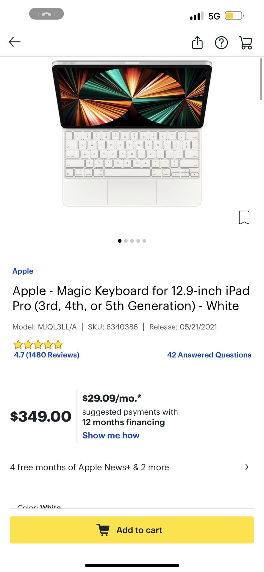 Magic Keyboard 12.9 Inch 