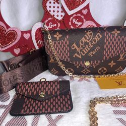 Womens Valentines Day Purse Handbag/Bolsa Basket Gift Set  