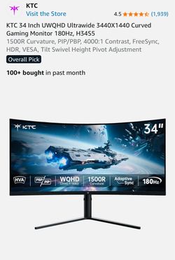 KTC 34” Curve Gaming Monitor