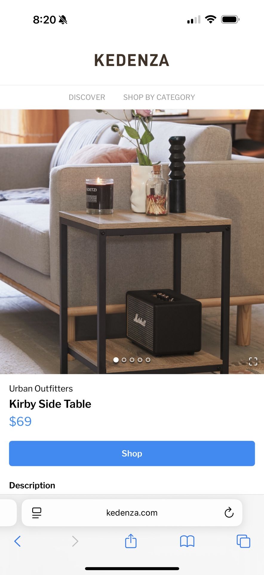 NEW URBAN OUTFITTERS NIGHTSTAND/SIDE TABLE