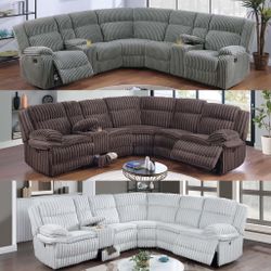 Corduroy Sectional Sofa Recliner - Motion Sectional In Corduroy - Free Delivery ✅ Modern Corduroy Sectional Sofa 