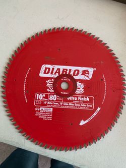 Used Diablo 10-inch 80-tooth ultra finish saw blade