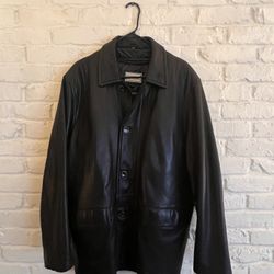Men’s Reilly Olmes Black Leather Jacket - L