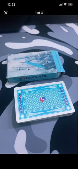Air Korea Boeing B747 playing cards Korean Airlines