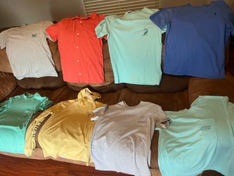 8 BOYS SHIRTS BUNDLE SIZE L 14/16