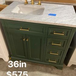 36in Bathroom Vanity With Top And Faucet