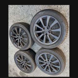 4 - 225/45r17 255/45r17 5x114.3 5x4.5 Stock Lexus Is350 Is Civic Camry Accord Corolla Wheels Rims Good 80% Treads Tires!!!!!