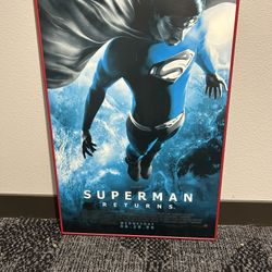 AUTHENTIC 2006 SUPERMAN RETURNS *FRAMED* movie poster