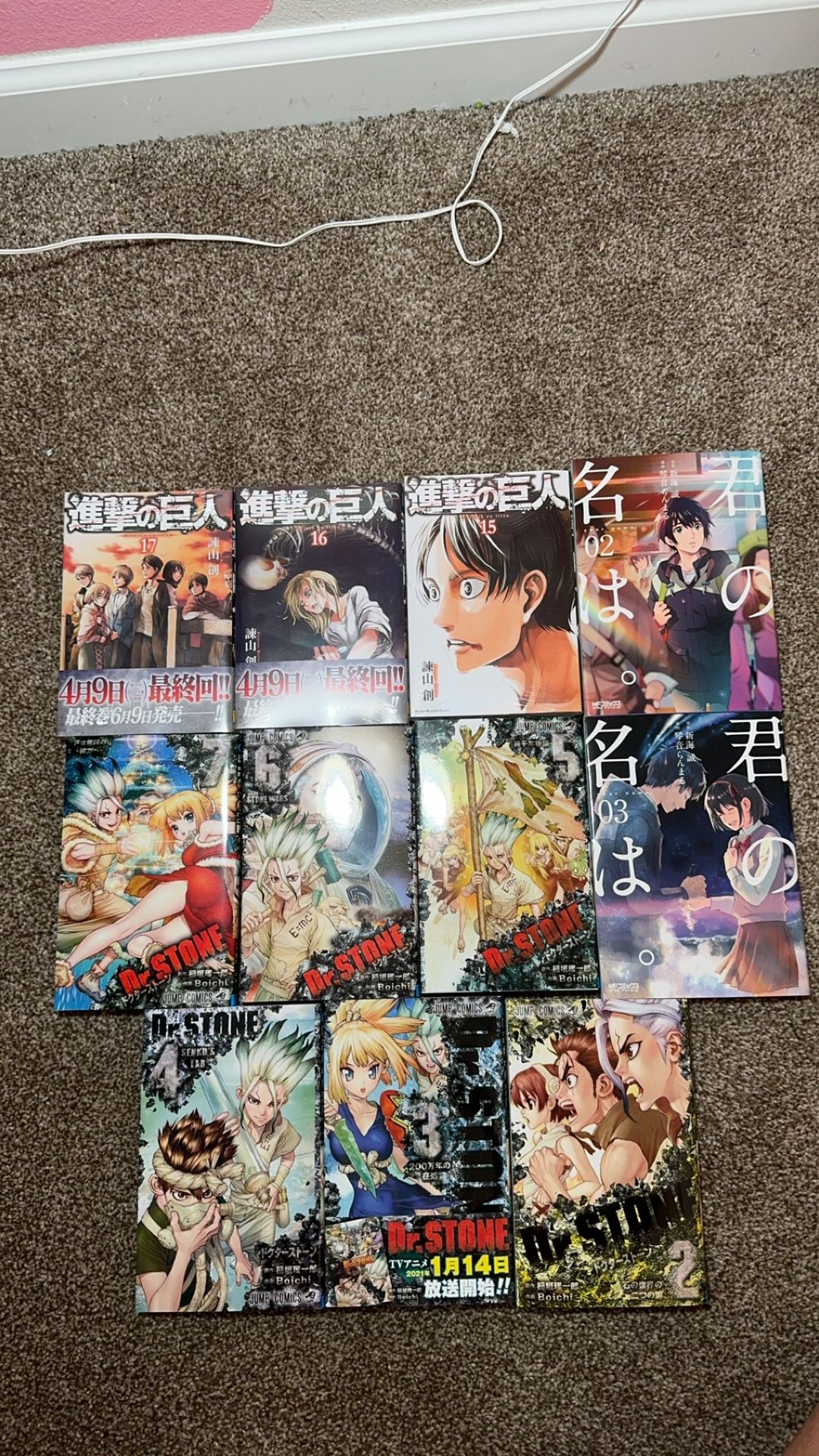 Japanese Manga Lot Attack On Titan Aot Dr Stone Your Name Japanese