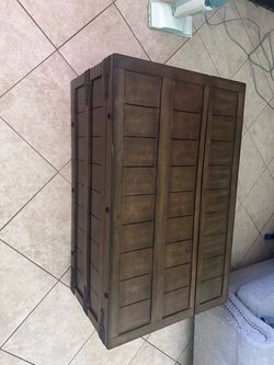 Dark Wood Storage Cabinet with Doors