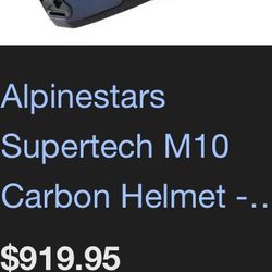 Alpine star sm10 tld brand new never worn