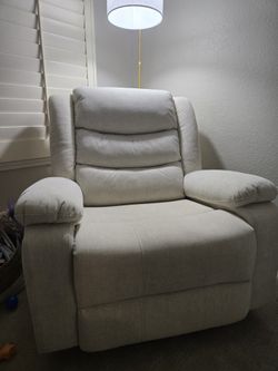 Large Beige Recliner/glider