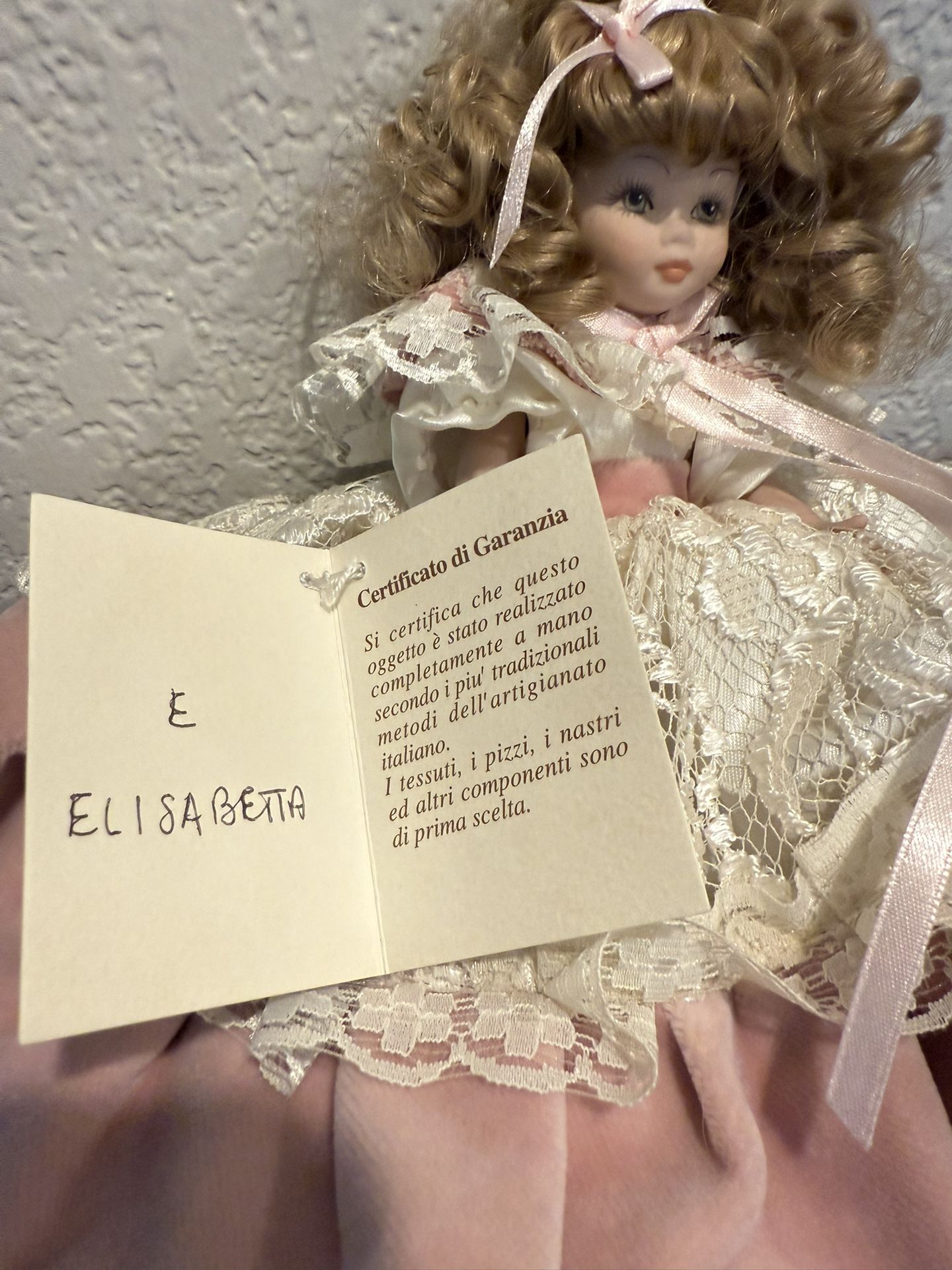 Vintage Elisabetta Handmade Doll From Italy