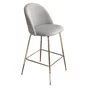Grey Velvet Bar Stool 