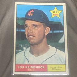 Lou Klimchock Kansas City Athletics 1961 Topps