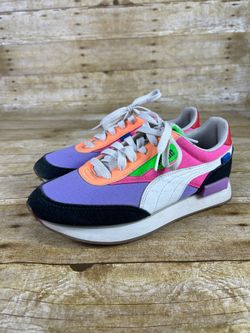 Puma Womens Future Rider Play On - Purple Multicolor Shoes 373792-03 Size 7