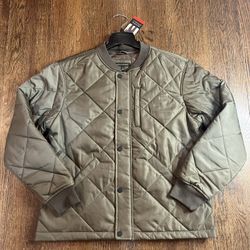 Banana Republic Men’s Quilted Bomber Jacket Olive Size Medium