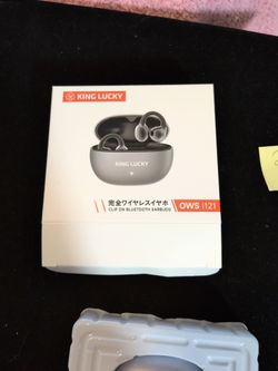 King Lucky clip on ear buds like new purple