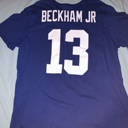 Odell Beckham Jr. (Giants) Blue Nike Shirt; Men’s XL