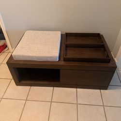 Cocktail table  4x2  length/width. Brand new doesn’t fit in my living room area.