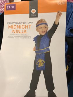 Cute Blue Child’s Ninja Halloween Costume. Brand New. Sizes: 12-24m or 2-3T