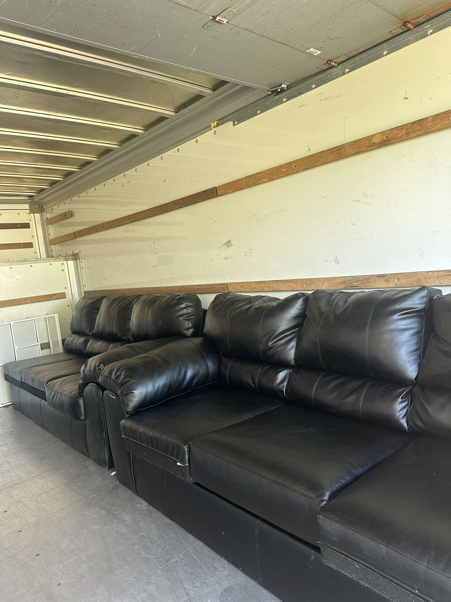 L Shape Black Sectional Sofa