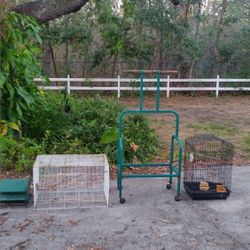 White Wrought Iron Cage 30"X18"X18"H