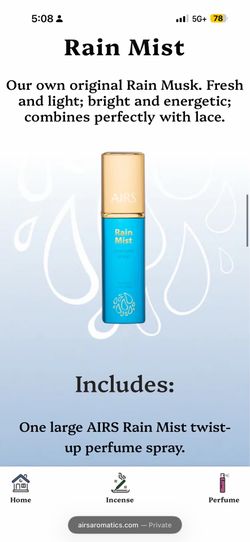 Airs quick twist up perfume spray