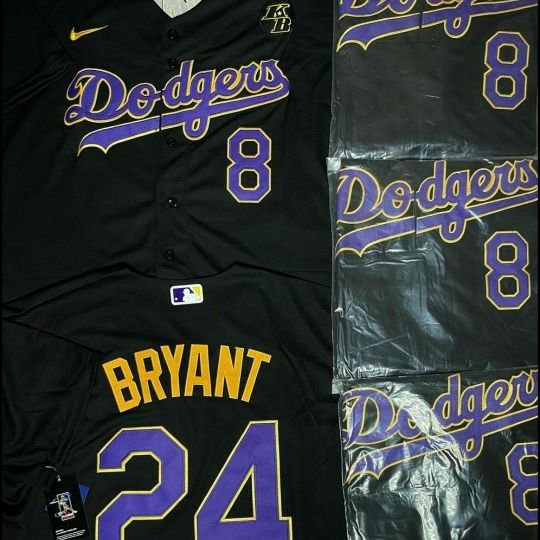 KOBE BRYANT 8 - 24 DODGERS JERSEY, MEN'S & WOMEN'S GREAT COLOR AND