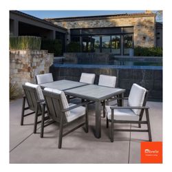 Sunvilla Clifton 7 Piece Cushioned Dining Patio Set