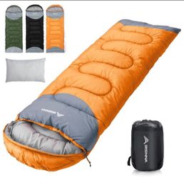 BISINNA 0 Degree Winter Sleeping Bags(480GSM) for Adults-Orange