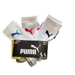 New 3 Pair Of Puma  Socks Size 8-12 ( Open Package Brand New)