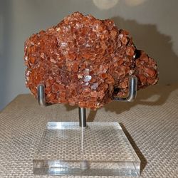 Red Aragonite Star Cluster Natural Crystal Specimen