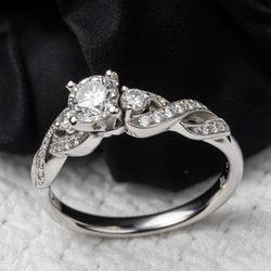 14 WG 1+ Carat Diamond Engagement Ring