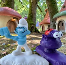 Sealed 2017 McDonald's Smurfs: The Lost Village Brainy Smurf/Lady Bug Happy Meal Toy. This is a sealed 2017 McDonald's Happy Meal toy featuring charac