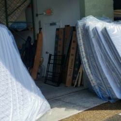 New free frame plush mattress set