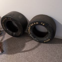 Richard Petty Signed Racing Tires 