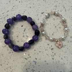 Pink And Purple Bracelets 