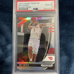 2020-21 Prizm Draft Picks Obi Toppin #7 Silver Prizm PSA 10