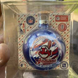 Cleveland Indians Glass Christmas Tree 