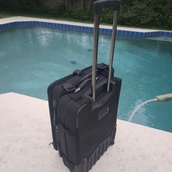 Suitcase Travel Luggage Black Ballistic Nylon BOYT Expandable Rolling Wheeled Carry On