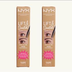 2 Pieces Of NYX PROFESSIONAL MAKEUP Lift & Snatch Eyebrow Tint Pen, Taupe