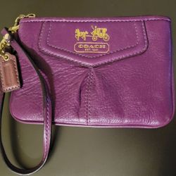 Coach Purple Zipper Pouch
