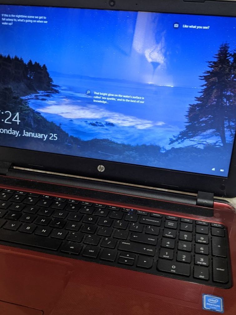 HP Flyer Red 15.6" 15-f272wm Laptop PC with Intel Pentium N3540 Processor, 4GB Memory, 500GB Hard Drive and Windows 10 Home