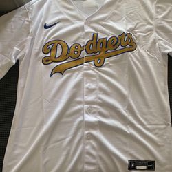 White Gold Stitched Los Angeles Dodgers Blank Not Shohei Ohtani Championship Jersey